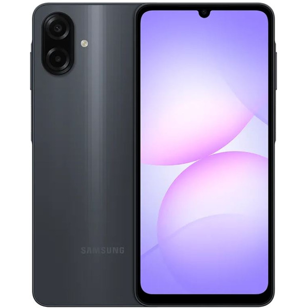 Телефон Samsung Galaxy A07 SM-A075F 4GB/128GB – вид спереди и сбоку