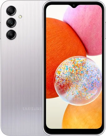 Телефон Samsung Galaxy A14 SM-A145F/DSN Mediatek Helio G80 4GB/64GB в серебристом цвете