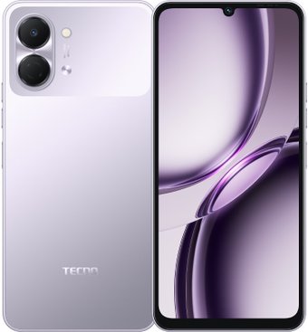 Вид Tecno Spark Go 3 KN3 сзади и сбоку